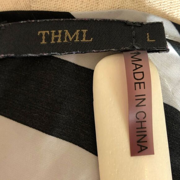 Lila Co Black White Striped Halter Top - Picture 3 of 4